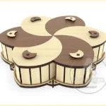 Handcrafted Wooden Mixed Nuts Box - Unique Storage Organizer
