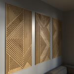 Modern Abstract Wooden Wall Art – 3 Panel Eco-Friendly Set