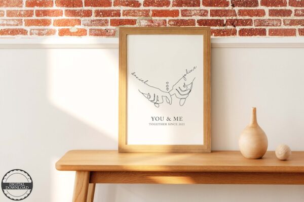 Personalized Couples Anniversary Wooden Framed