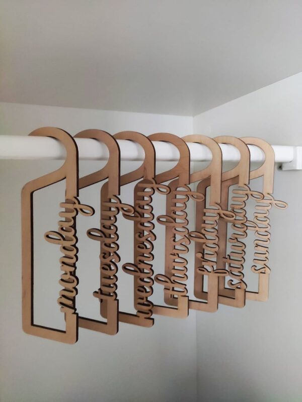 Days of the Week Closet | Dividers Baby Closet Dividers Handmade Wood | Wooden Baby Gifts | Organize Babies Closet