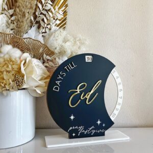 3D Days Till Eid Spinning Countdown | Ramadan Decor