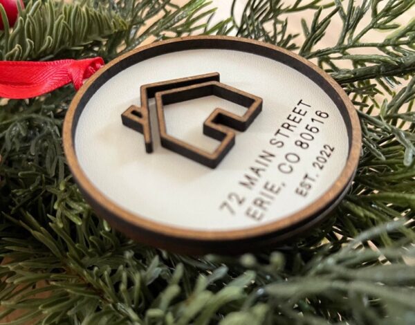 House Address Ornament | Housewarming Gift New Home Gift Ornament Custom First Home New Address Simple Minimalist | Gift for new homeowners