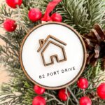 House Address Ornament | Housewarming Gift New Home Gift Ornament Custom First Home New Address Simple Minimalist | Gift for new homeowners