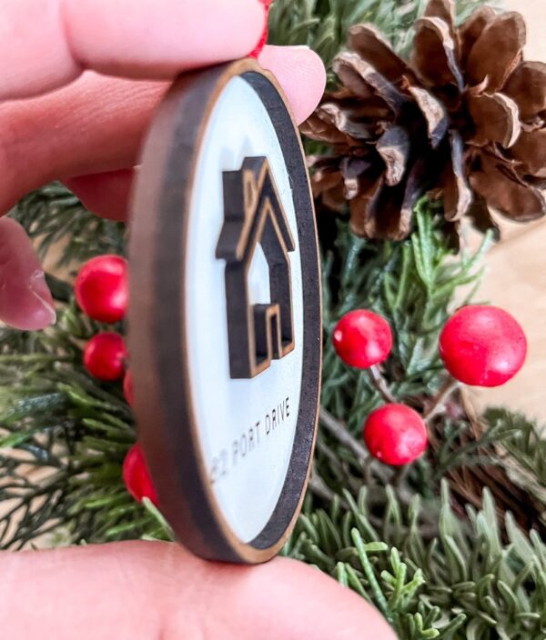 House Address Ornament | Housewarming Gift New Home Gift Ornament Custom First Home New Address Simple Minimalist | Gift for new homeowners