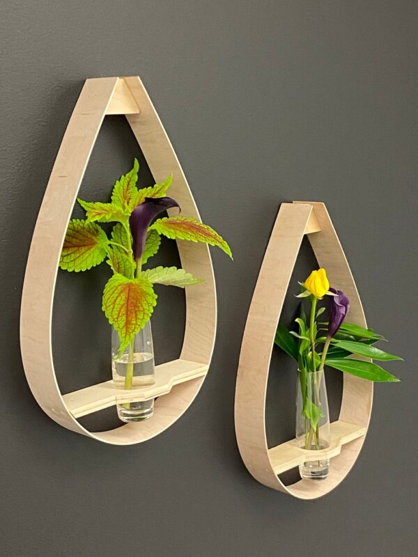 Wall floating plant hanger| Hanging flower shelf| Gift for mom| Gift for wife|| Raindrop shelf