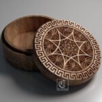 Handcrafted Round Jewelry Box