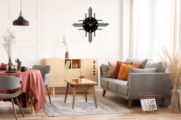 Minimalist Metal Wall Clock, Modern Wall Clock Art