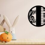 Piano Music Wall Art Decor - Handcrafted Metal Wall Hanging