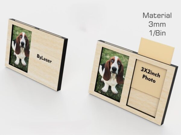 Wooden Picture Frame 3x2in for Family Photos by Zento Store