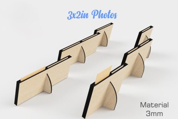 Wooden Picture Frame 3x2in for Family Photos by Zento Store