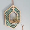 Handcrafted Wooden Hanging Air Plant Holder - Modern Home Decor by Zento Store- Customized