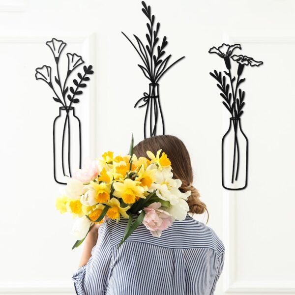 Vivegate Metal Flower Vase for Kitchen by Zento Store