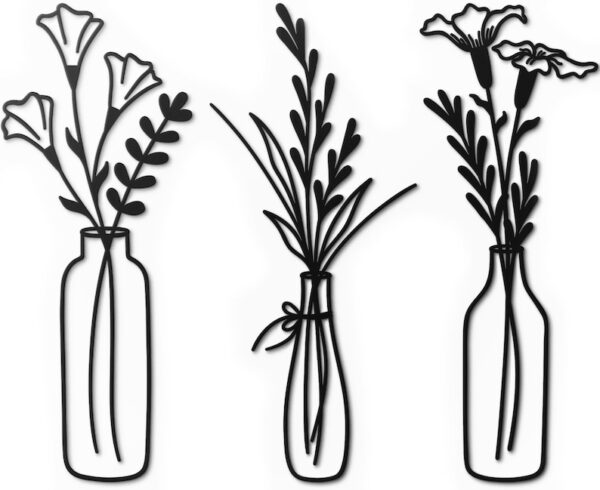 Vivegate Metal Flower Vase for Kitchen by Zento Store
