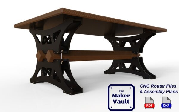 Modern Industrial Chic Dining Table Legs