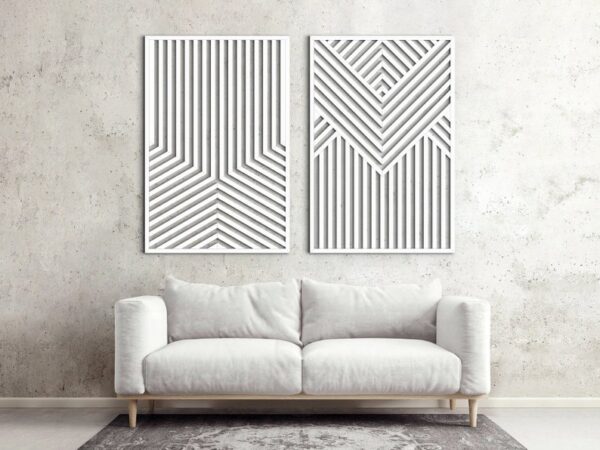 Geometric Wood Wall Art Set