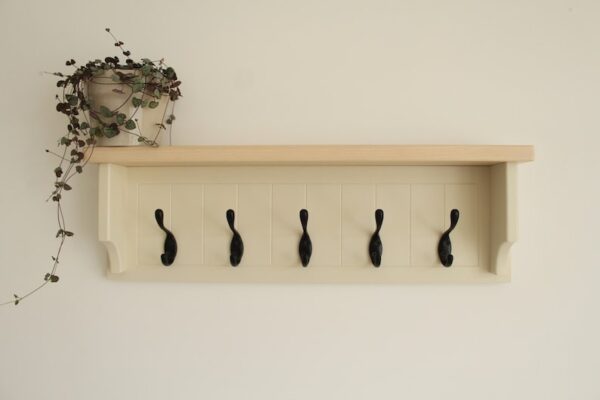 Green gray towel rack, hat rack, farmhouse coat rack