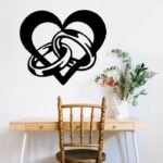 Wedding Rings, Heart, and Couple Wooden Wall Art Decor