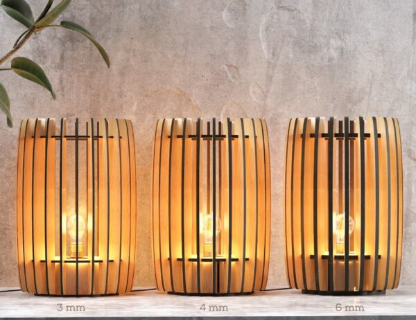 Modern Cylinder Table Wooden Lamp