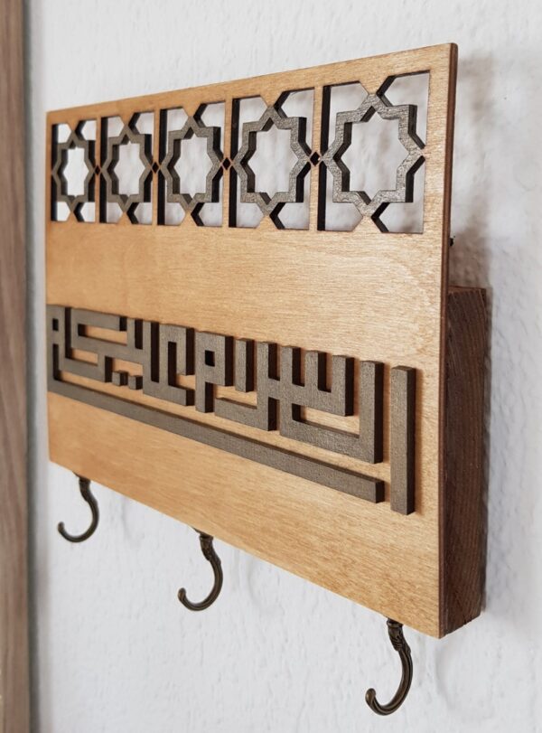 Vintage Wooden Key/Letter/Flyer Holder with Hooks by Zento Store