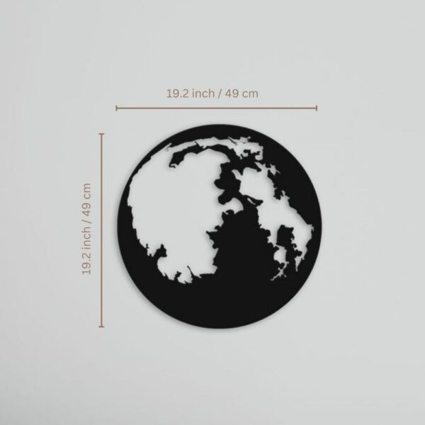 Big Moon Map Steel Wall Art - Unique Home and Office Decor