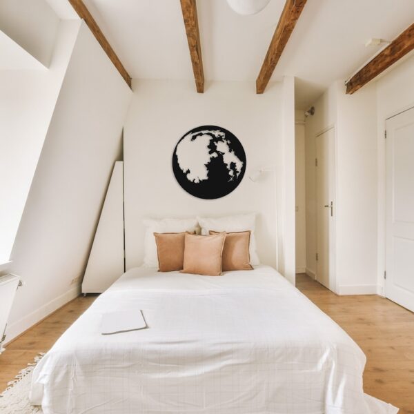 Big Moon Map Steel Wall Art - Unique Home and Office Decor