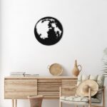 Big Moon Map Steel Wall Art - Unique Home and Office Decor