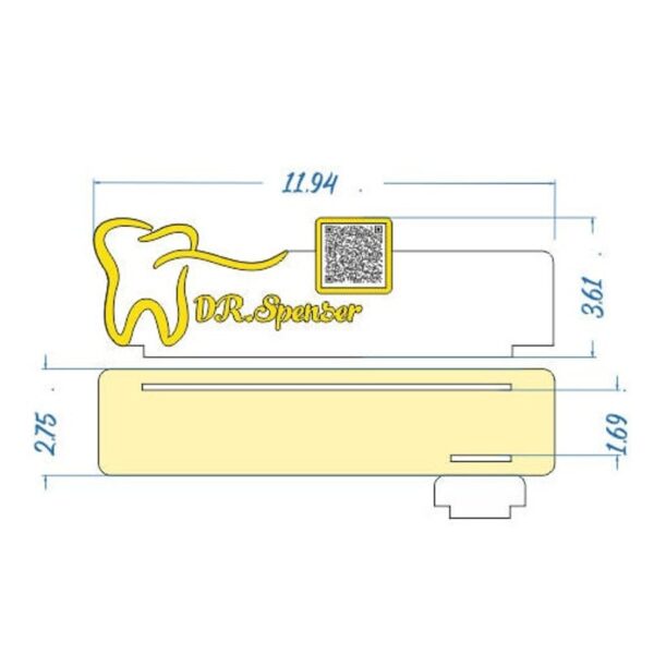 Business card holder , personalized dentist gift