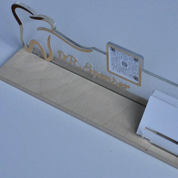 Business card holder , personalized dentist gift