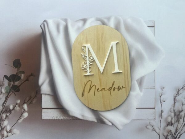 Personalised Name Sign for Birth Announcements