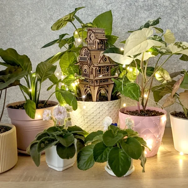 Artisan-Crafted Enchanted Garden House - Wooden Fantasy Building