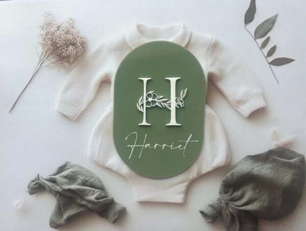 Personalised Name Sign for Birth Announcements