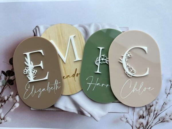 Personalised Name Sign for Birth Announcements