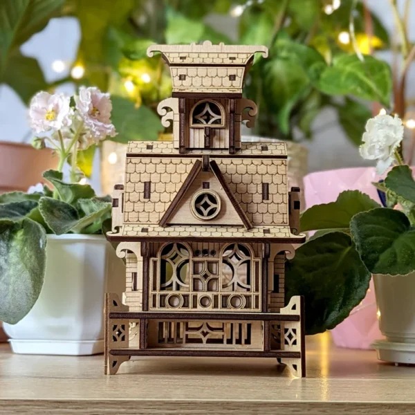 Artisan-Crafted Enchanted Garden House - Wooden Fantasy Building