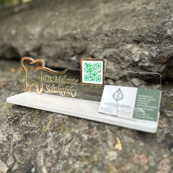 Business card holder , personalized dentist gift