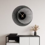 Minimalist Oversized Metal Wall Clock, Geometric Wall Clock, Modern Large Wall Clock, Unique Wall Art, Silent Wall Clock, Minimalist Clock