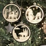 Zento Store: Christmas Balls Tree Decorations - Snowy Scene Deer