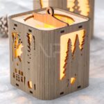 Christmas Candle Holder New Year Lamp Night Light Deer Lantern Decoration by Zento Store