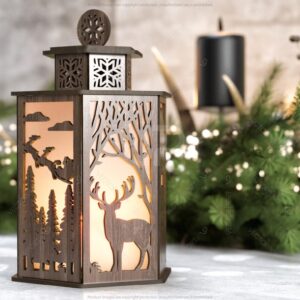 Christmas Lamp Night Light Deer Lantern Decoration