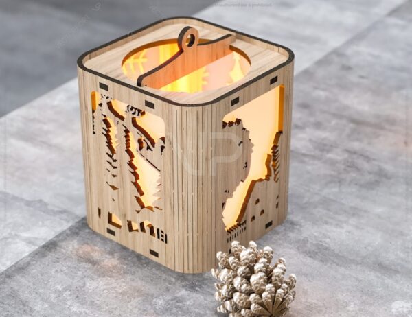 Christmas Candle Holder New Year Lamp Night Light Deer Lantern Decoration by Zento Store