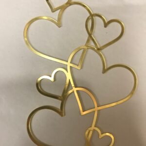 7 Cascading Heart Cake Topper , Cake Decoration , Hearts ,Cake Charm ,Silver , Gold , Love ,Valentines ,Wedding ,Anniversary gift , Cake Toper by Zento Stores- Customized
