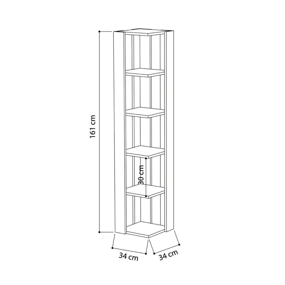 Zento+Modern+Corner+Bookcase+5+Tiers+-+34+x+34+x+161+cm+-+Space-Saving+Design-BF-630 (1) Zento+Modern+Corner+Bookcase+5+Tiers+-+34+x+34+x+161+cm+-+Space-Saving+Design-BF-630 (1)