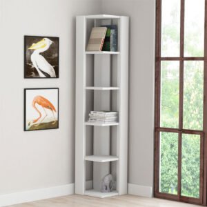 Zento+Modern+Corner+Bookcase+5+Tiers+-+34+x+34+x+161+cm+-+Space-Saving+Design-BF-630-White (1) Zento+Modern+Corner+Bookcase+5+Tiers+-+34+x+34+x+161+cm+-+Space-Saving+Design-BF-630-White (1)
