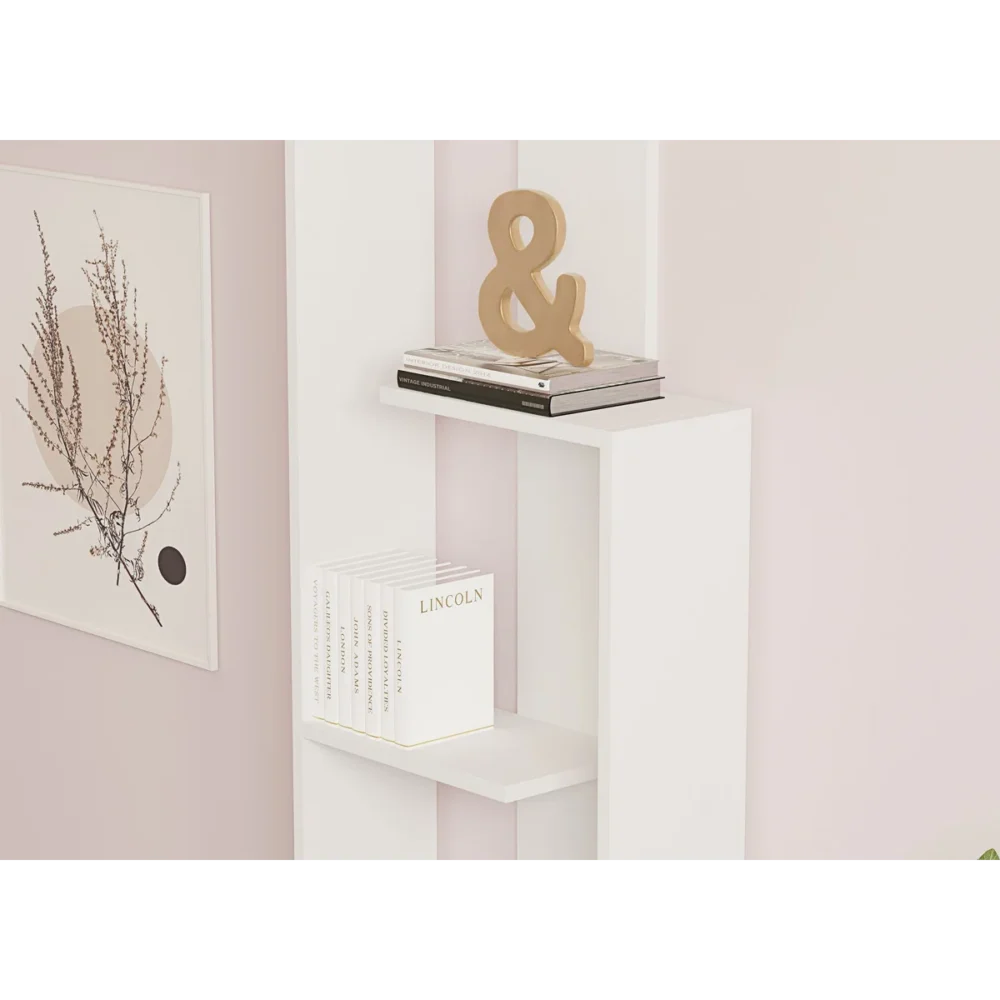 Anuhya+Geometric+Bookcase-2126034482 (8) MFC bookshelf with open shelf design