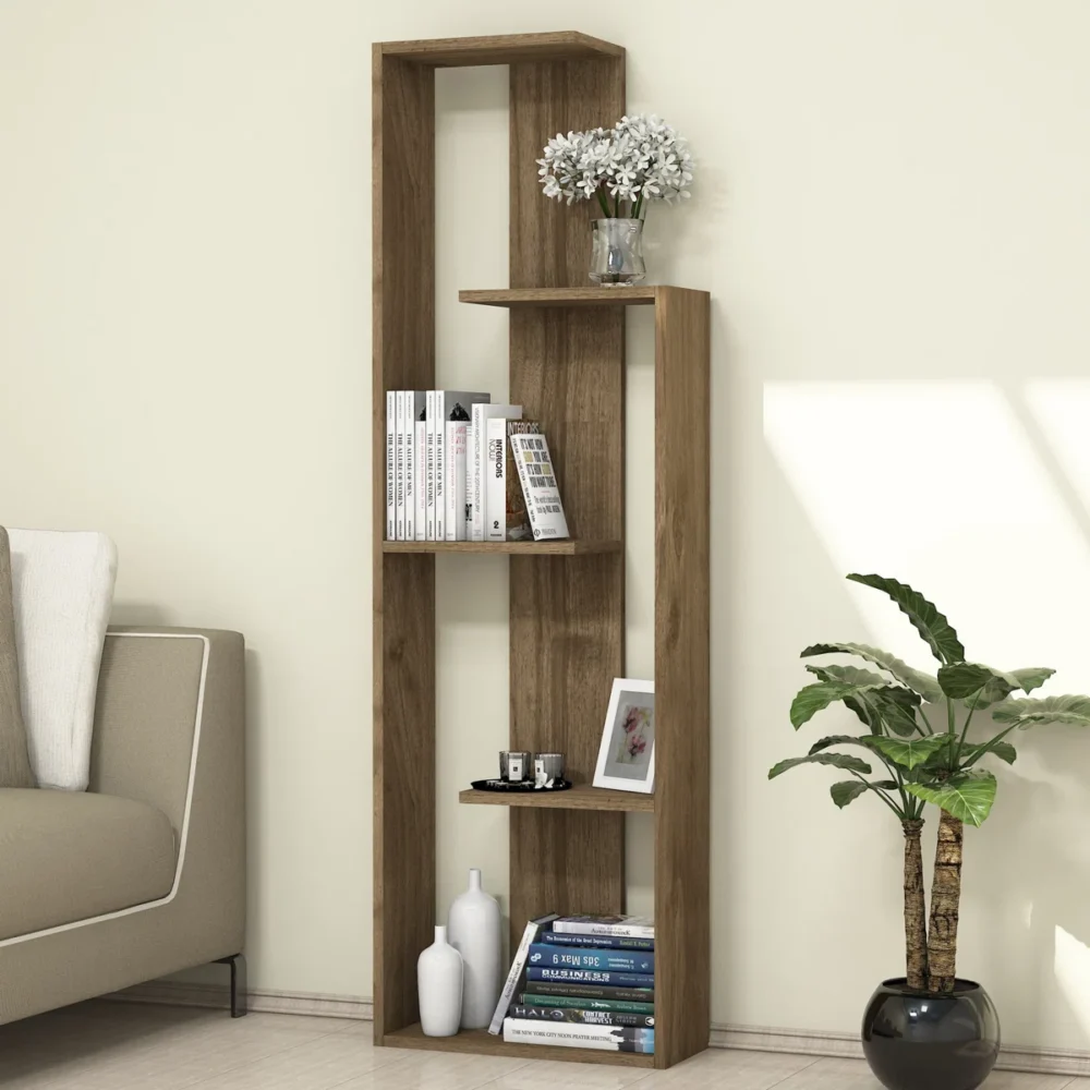 Anuhya+Geometric+Bookcase-2126034493 (1) elegant modern wooden bookcase Pakistan