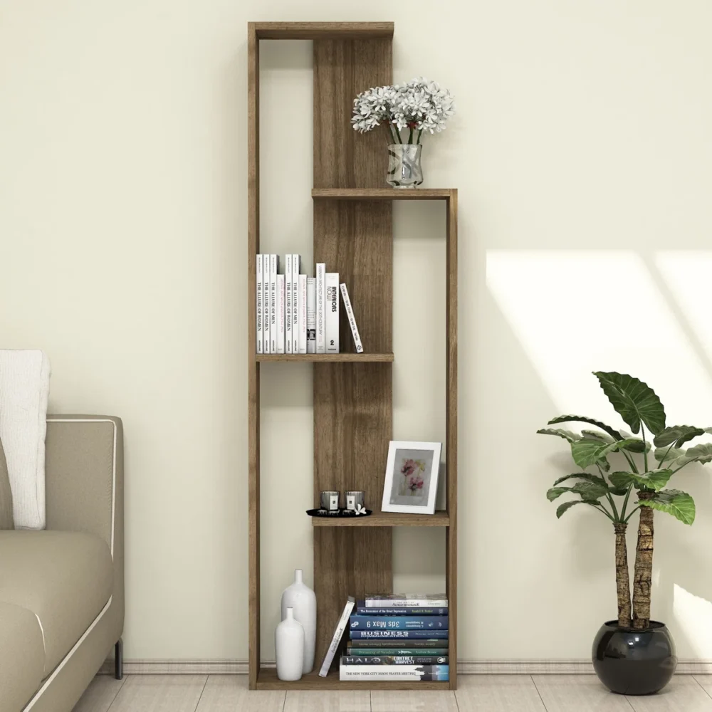 Anuhya+Geometric+Bookcase-2126034493 modern geometric wooden bookcase