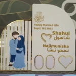 Nikkah Thumb Heavy Acrylic Certificate Gift, Love Certificate, Personalized Nikah Gift