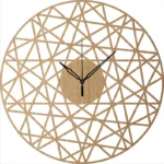 Polygonal Wall Clock - Wood Living Room Clock, Home Decor, Wood Decor, Modern Wall Clocks, Silent Natural Oak Clock, Gift for Home