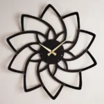 Metal Wall Clock, Yoga Clock, Modern Flower shaped wall clock