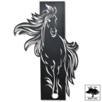 Jumping Horse Wall Art | Metal & Wood | 3 Sizes | Black Finish