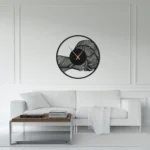 Orologio da parete in metallo con motivo a onde: design moderno e silenzioso